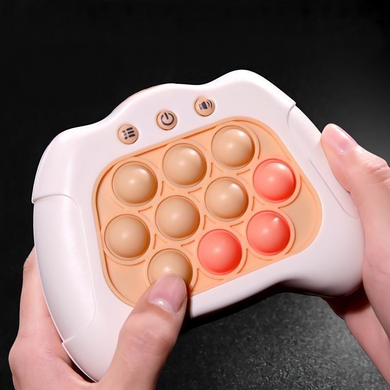 Beckett Push Popper game featuring colorful plastic poppers in a playful 2D design ideal for children and party fun.