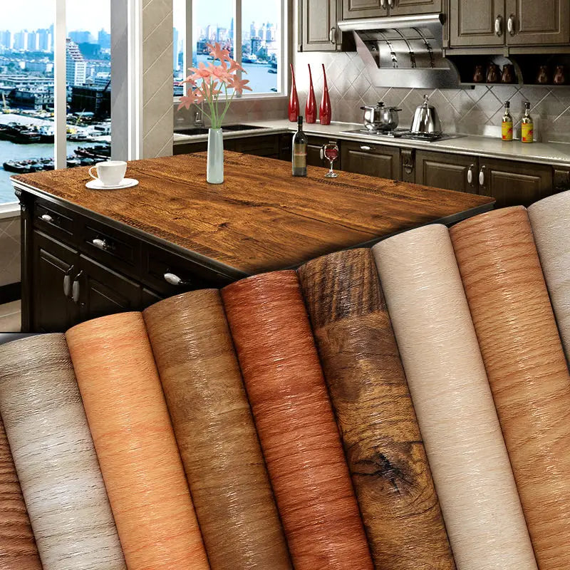 Wood Grain Peel & Stick Wallpaper – Self-Adhesive Waterproof PVC Wall Sticker