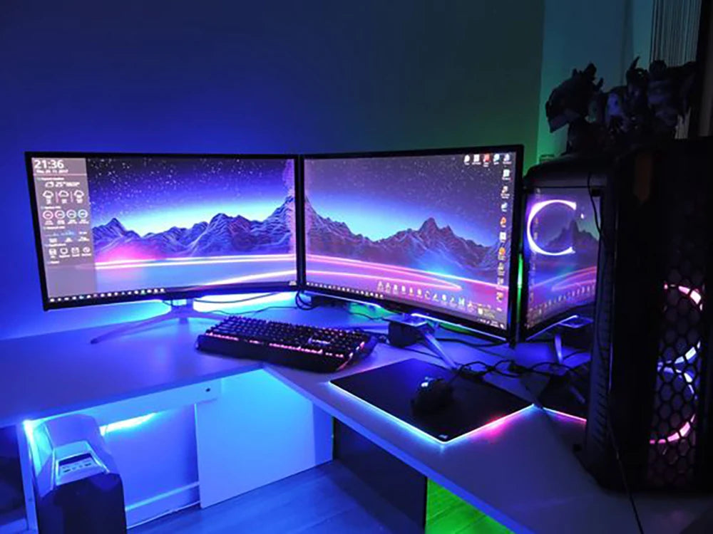 Bluetooth RGB LED Strip Light — USB 5V, App Controlled, 1m–5m