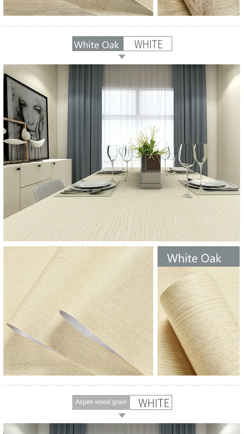 Wood Grain Peel & Stick Wallpaper – Self-Adhesive Waterproof PVC Wall Sticker