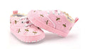 Home Sweet Home baby girl floral embroidered first walker shoes with soft soles and crib shoe design, perfect for little feet.