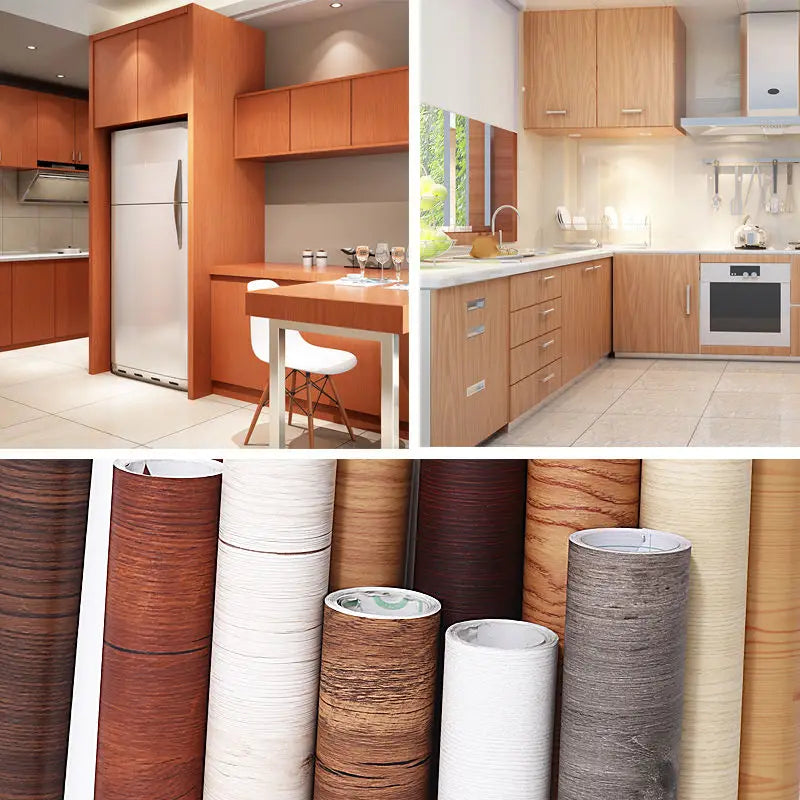 Wood Grain Peel & Stick Wallpaper – Self-Adhesive Waterproof PVC Wall Sticker