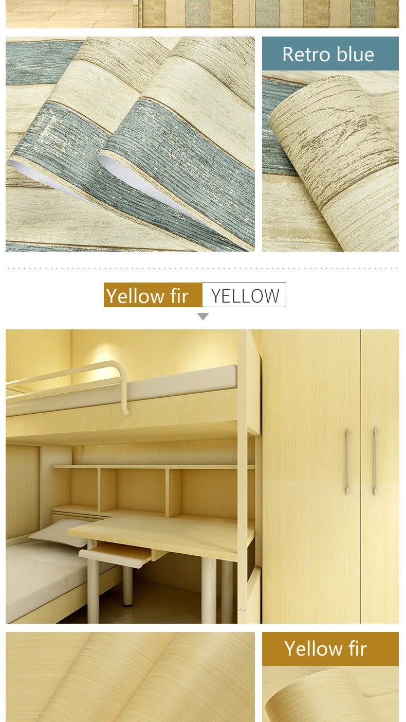 Wood Grain Peel & Stick Wallpaper – Self-Adhesive Waterproof PVC Wall Sticker