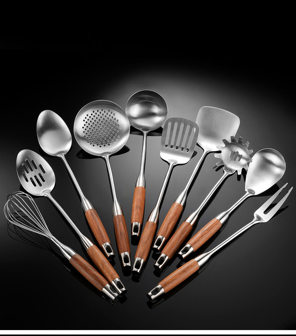 Stainless Steel Kitchen Utensils with Wooden Handle