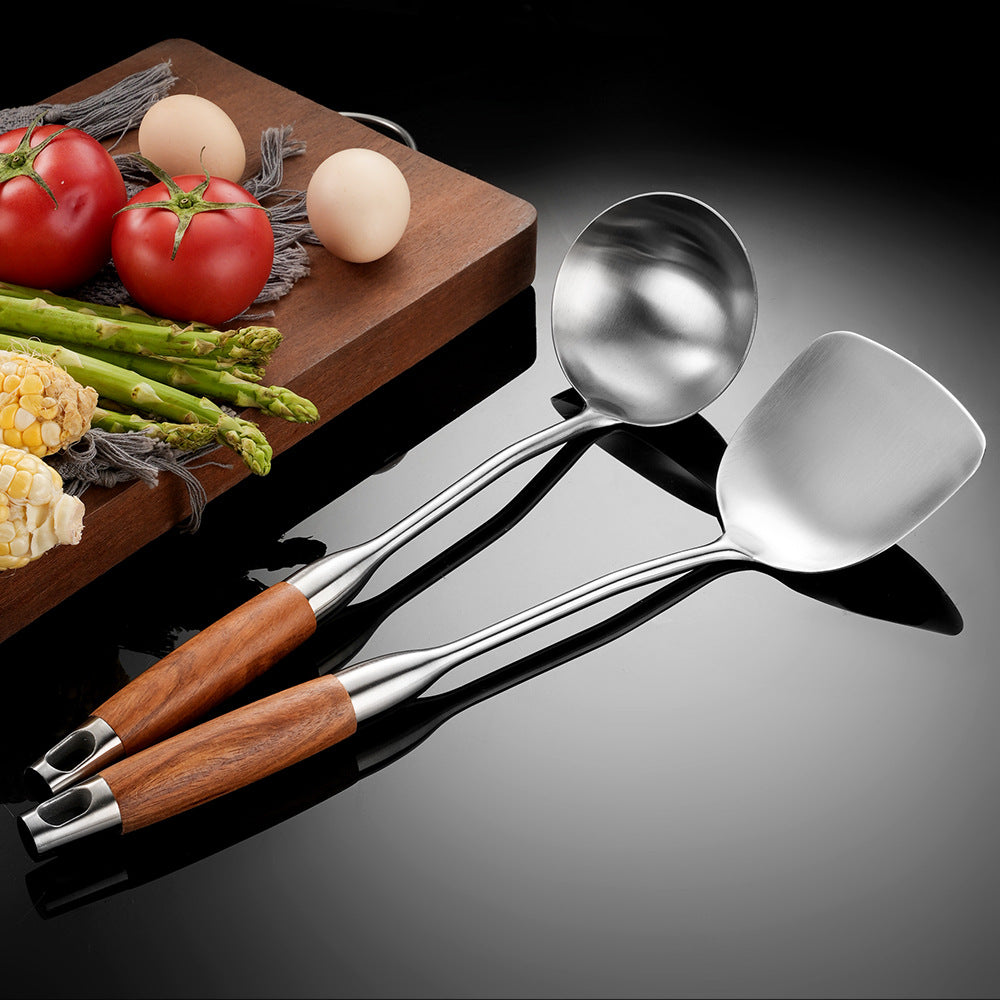 Stainless Steel Kitchen Utensils with Wooden Handle