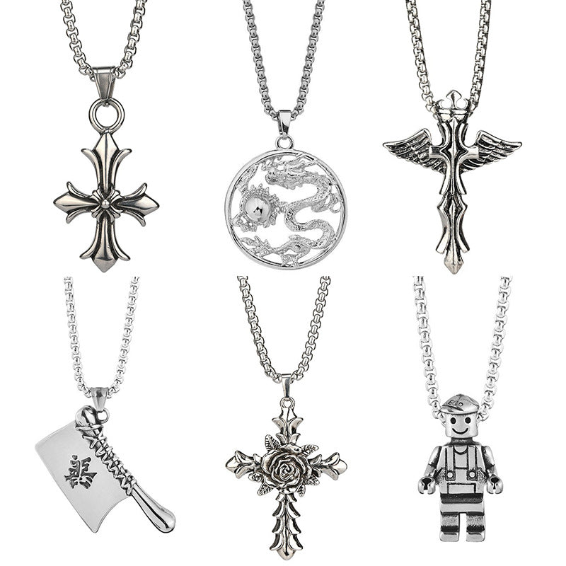 Men's Titanium Steel Pendant Necklace