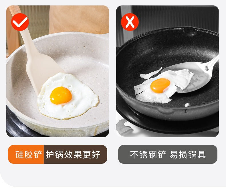 Wooden Handle Silicone Kitchen Utensils Set