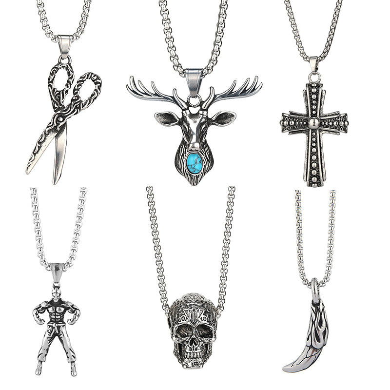 Men's Titanium Steel Pendant Necklace