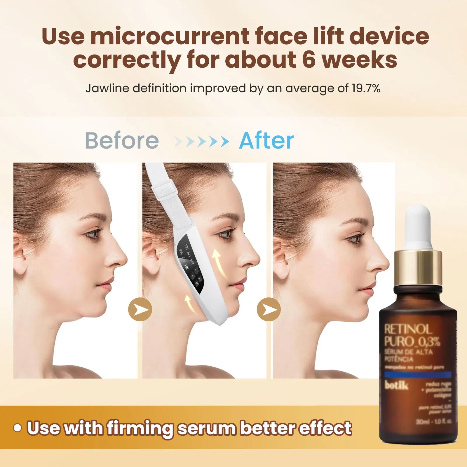 EMS V-Face Lifting Beauty Device — 6 Modes, 8 Levels, Micro-Current Facial Massager