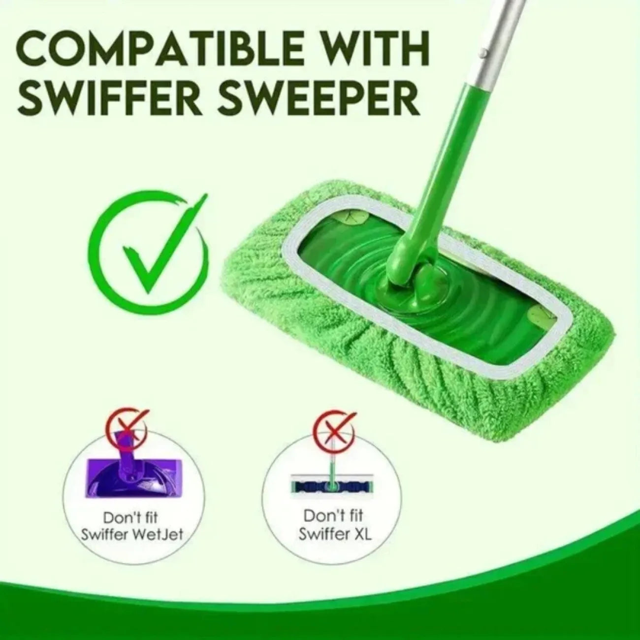 Eco-Friendly Microfibre Flat Mop Pads – 6-Pack Washable & Reusable Mop Covers