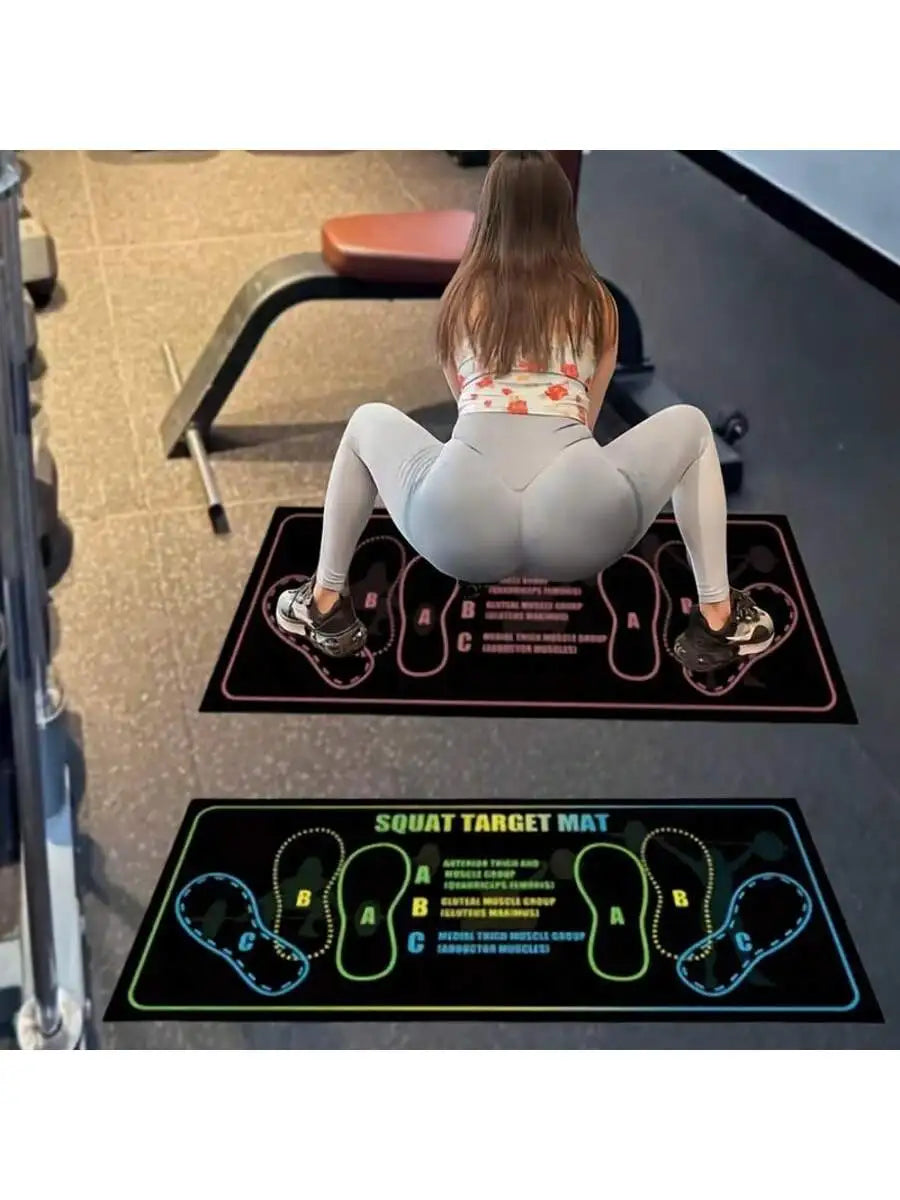 Home Sweet Home anti-slip squat pad set with non-slip training mats for gym and home workouts, providing comfortable support during squats.