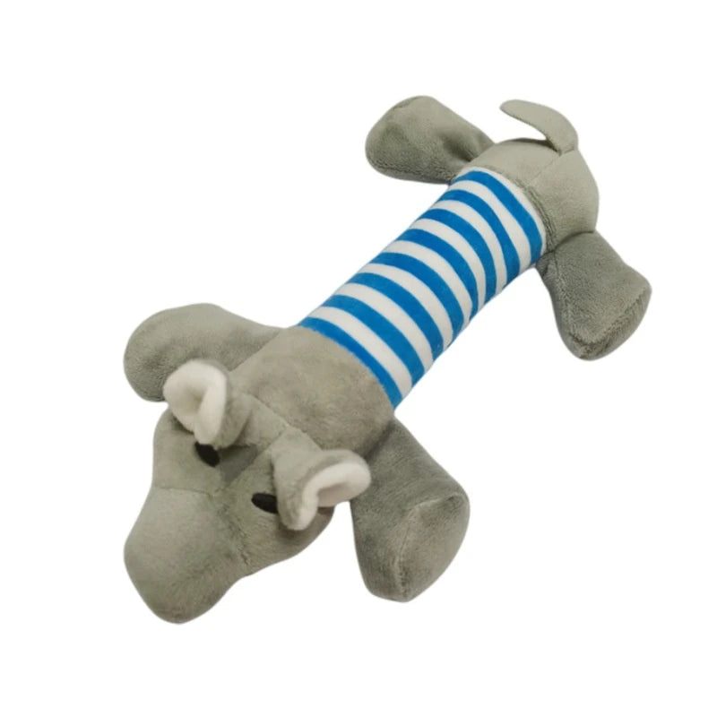 Squeaky Plush Dog Chew Toy – Elephant, Duck & Piglet Designs | Fleece Pet Toy
