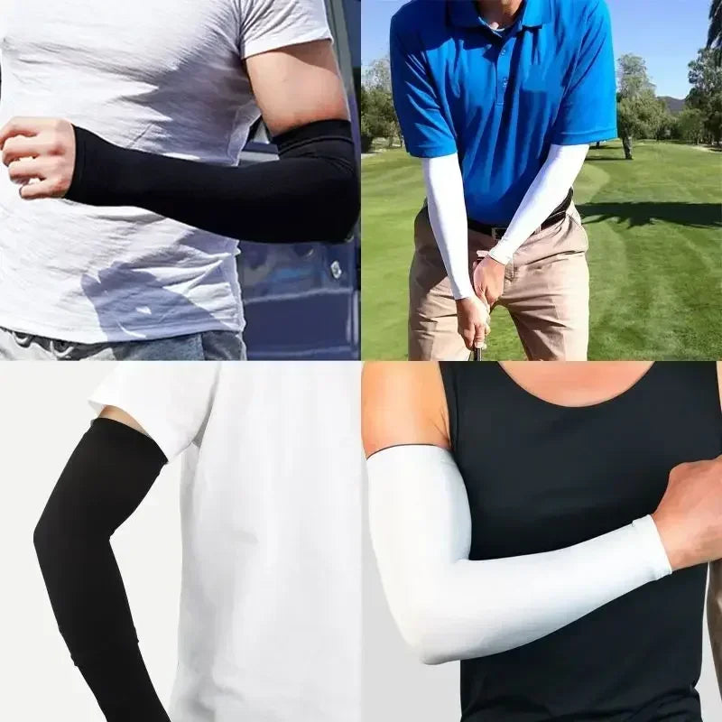 UPF 50+ Cooling Arm Sleeves – Sun Protection Ice Silk Covers for Cycling, Golf & Outdoor Sports
