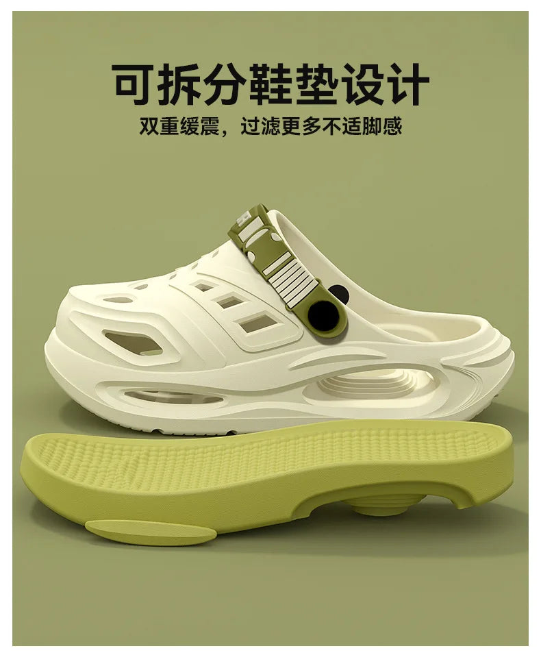 Men’s breathable summer slippers with arch support, anti-slip thick sole, and comfortable design from Home Sweet Home.