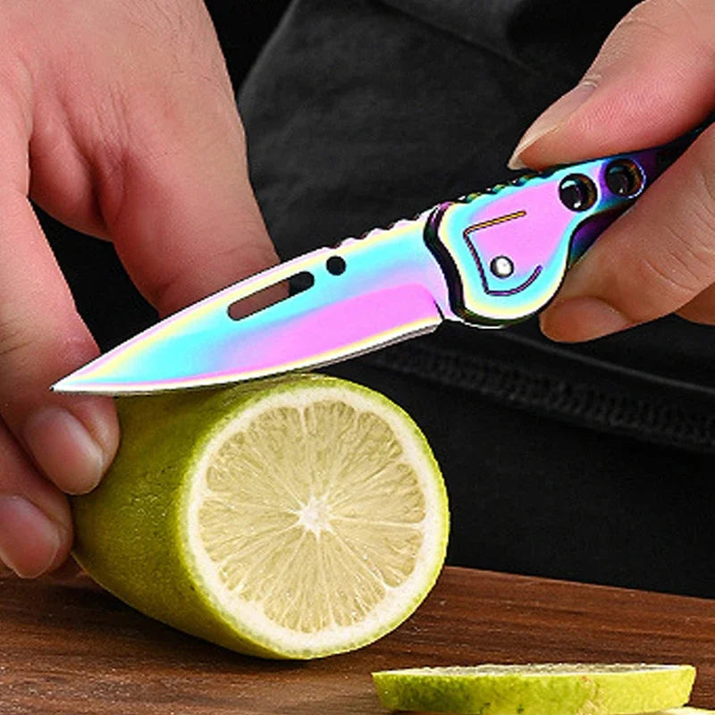 Folding Pocket Knife – Stainless Steel Fruit & Kitchen Knife with Non-Slip Handle