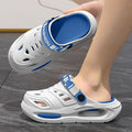 Men’s breathable summer slippers with thick anti-slip soles and arch support, designed for comfort and safety at home.