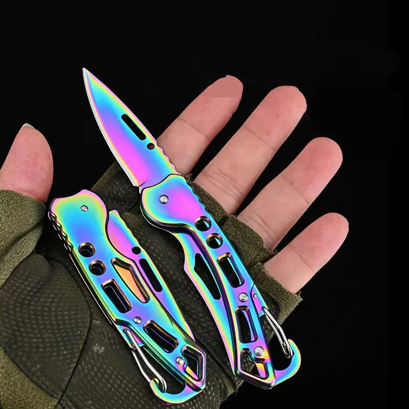Folding Pocket Knife – Stainless Steel Fruit & Kitchen Knife with Non-Slip Handle