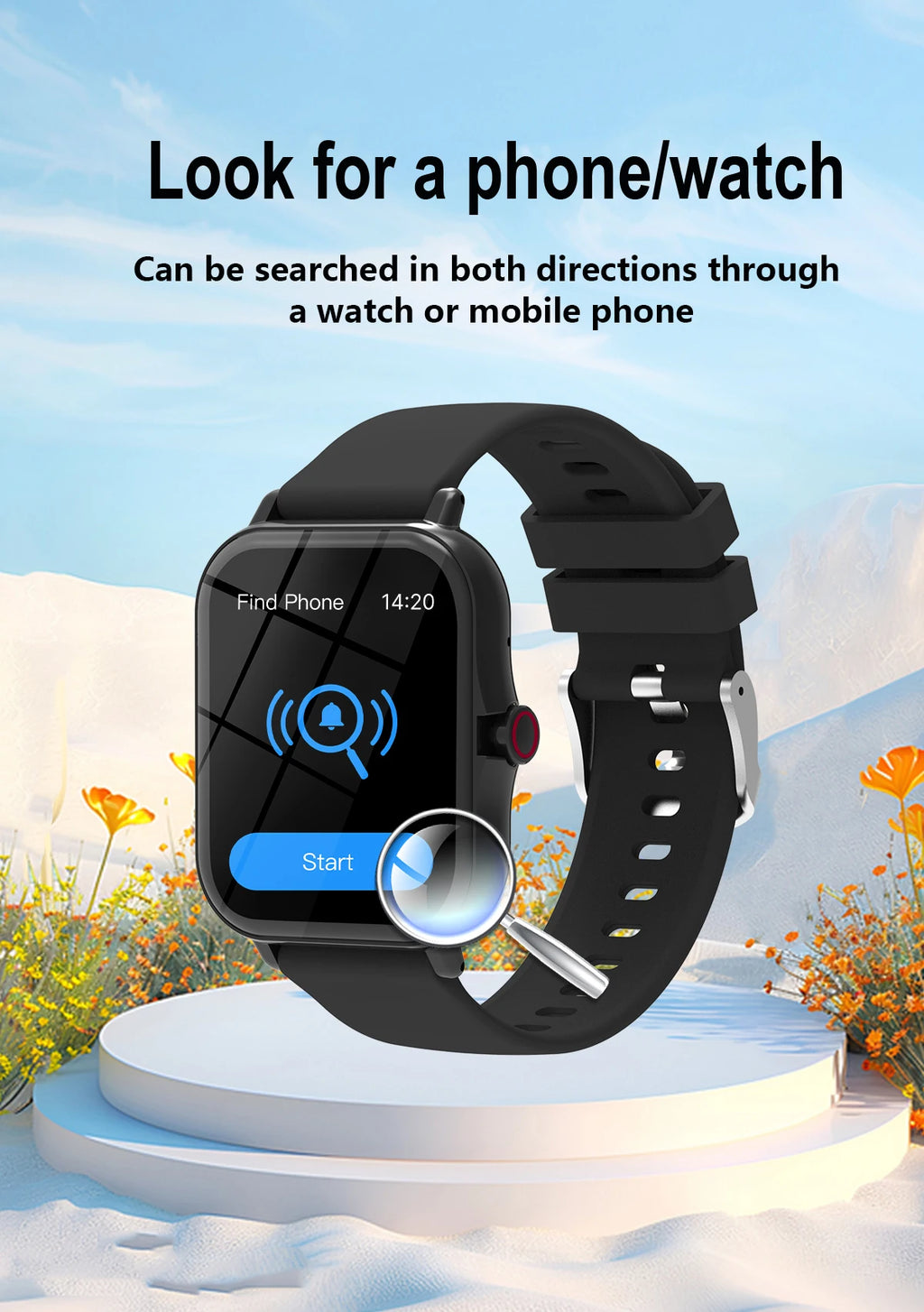 Smartwatch with Bluetooth Call, Voice Assistant & Fitness Tracker