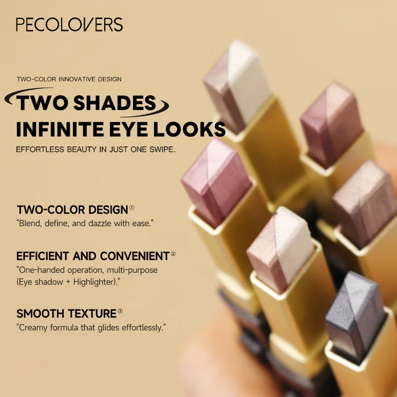 Double Colour Eyeshadow Stick Glitter Highlight Shadow Stick
