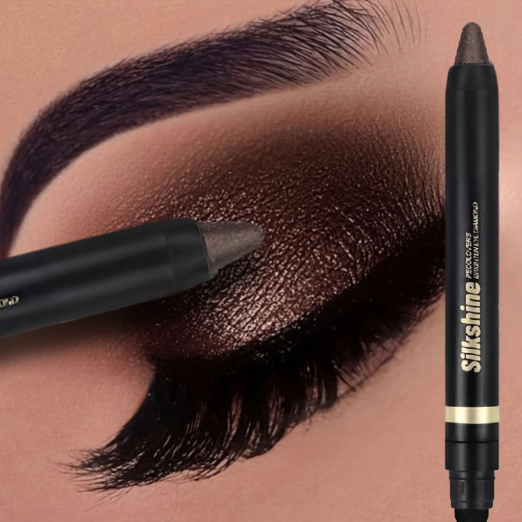 Metallic Glitter Eyeshadow Stick – Matte & Shimmer Waterproof Pearlescent Eye Pen