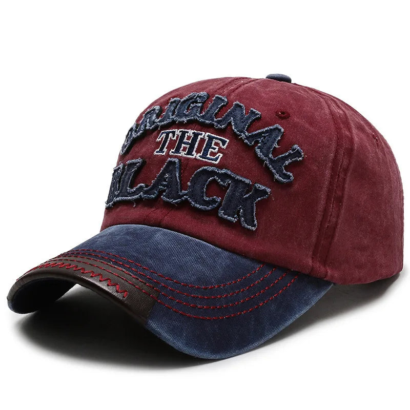 Retro Washed Cotton Baseball Cap – Unisex Curved Brim Sun Hat