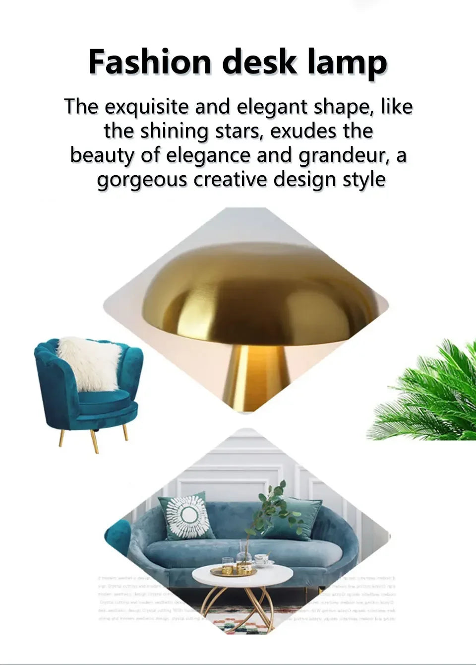 Aamasun Retro Mushroom Table Lamp | Touch Dimmer, 3 Colour Temperatures