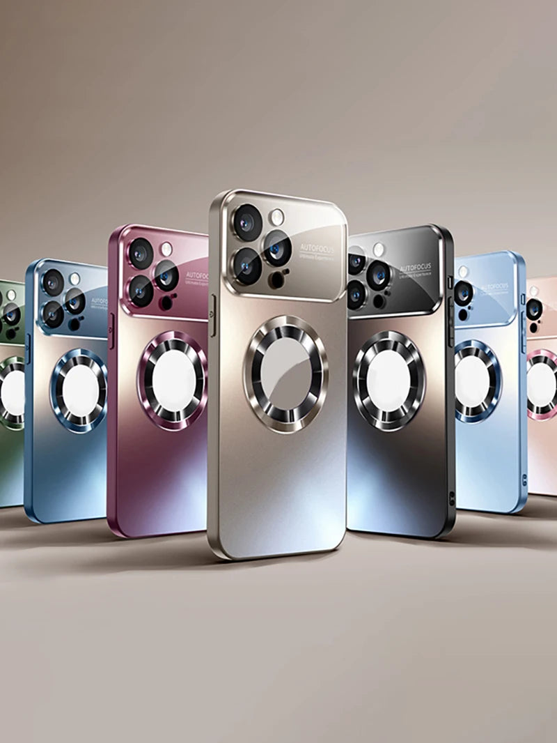 Home Sweet Home MagSafe iPhone case with glass camera protection, featuring a sleek design and precise cutouts for easy access.