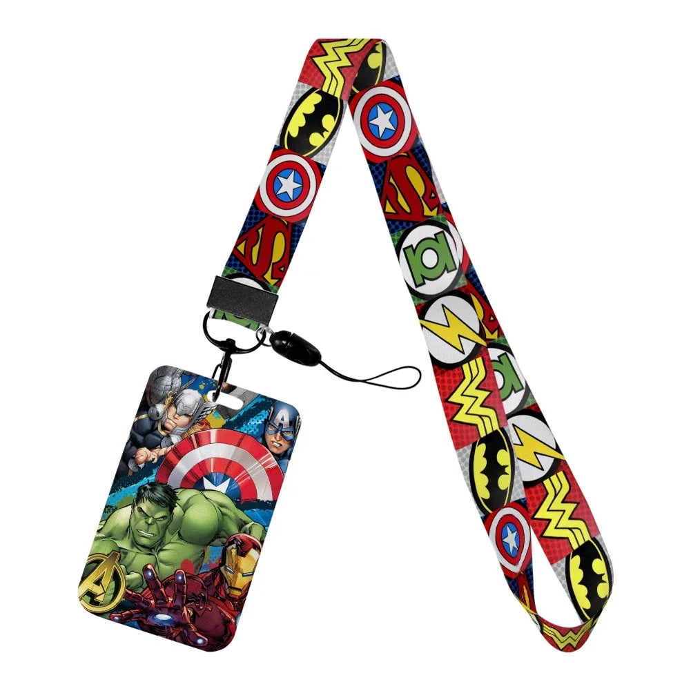 Marvel Character Card Holder with Lanyard | ID Card Holder Keychain