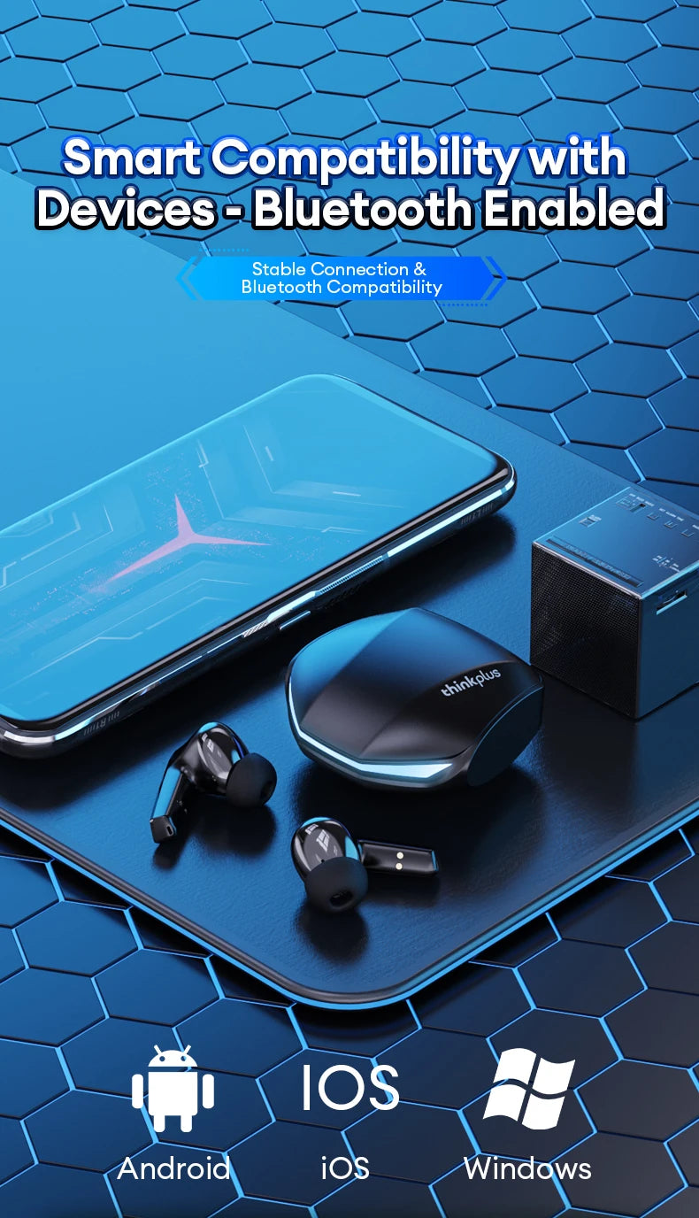 Lenovo GM2 Pro Wireless Gaming Earphones — Bluetooth 5.4, Dual Mode, ENC Noise Reduction