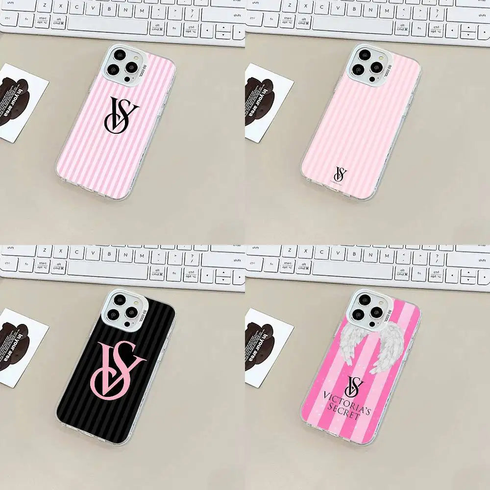Victoria's Secret Inspired Slim Shockproof iPhone Case | iPhone 11–17 Pro Max