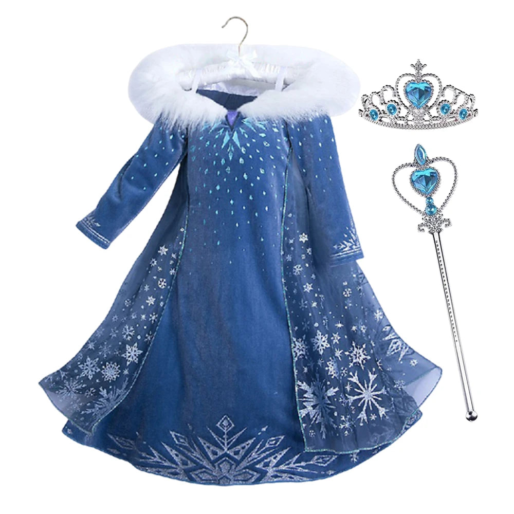 Girls Princess Dress – Elsa Snow Queen