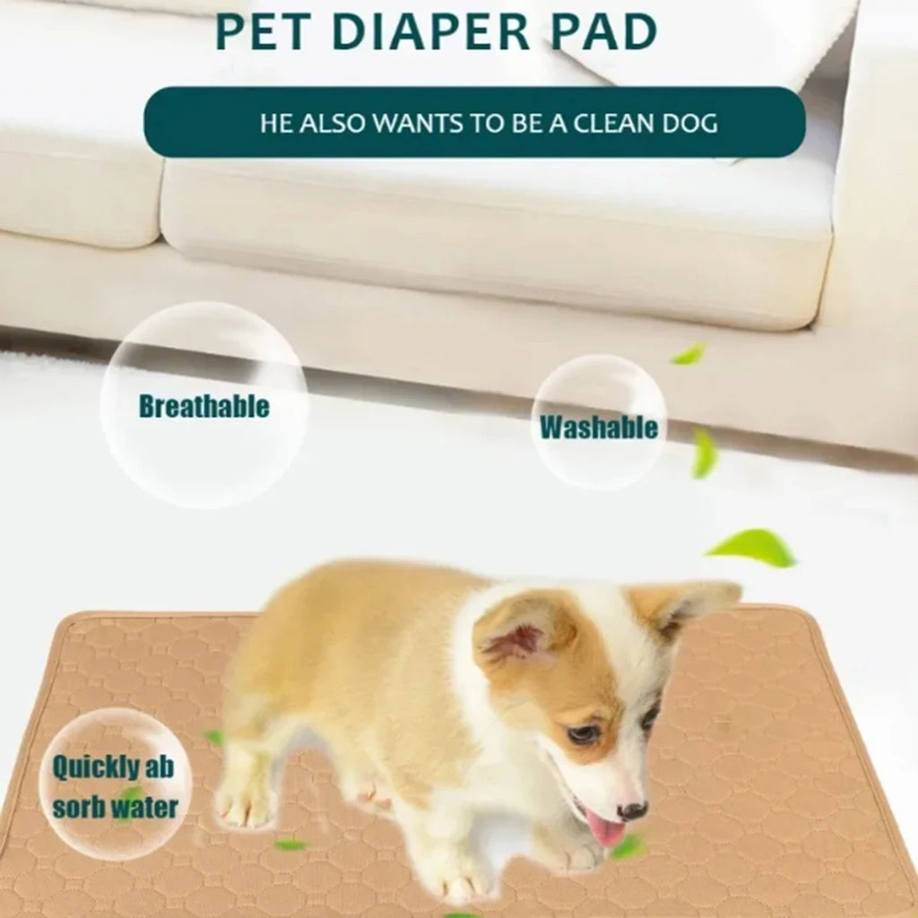 Reusable Washable Dog Pee Pad – Waterproof Absorbent Pet Training Mat