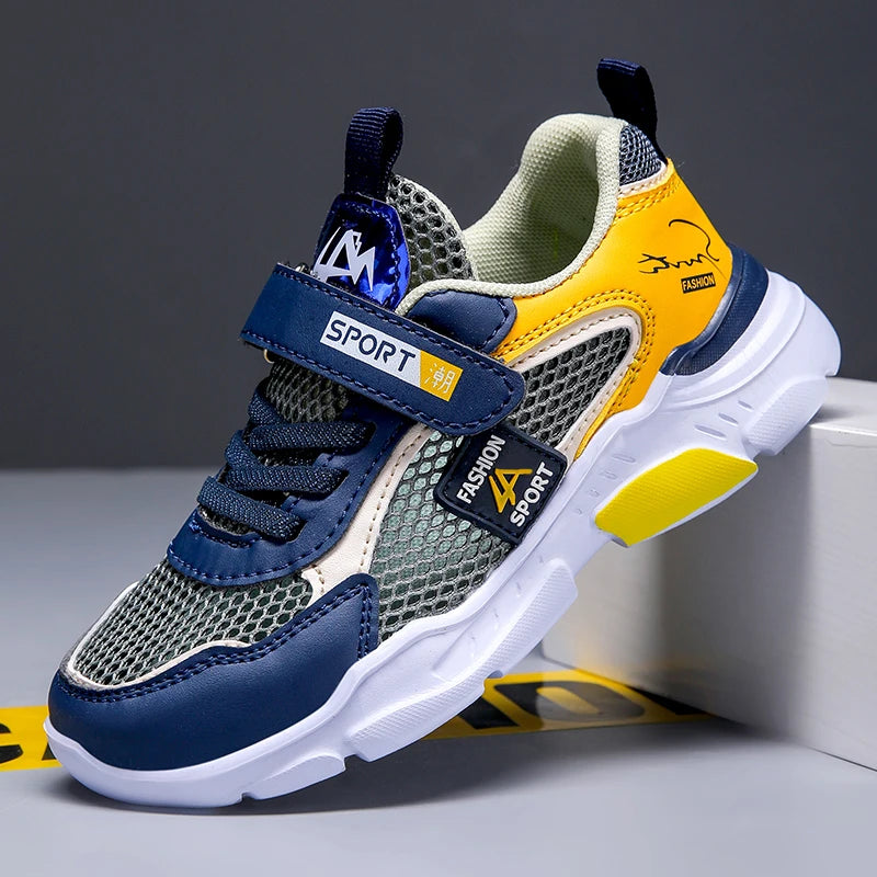 Boys Breathable Mesh Trainers – Lightweight Summer Sport Shoes for Kids