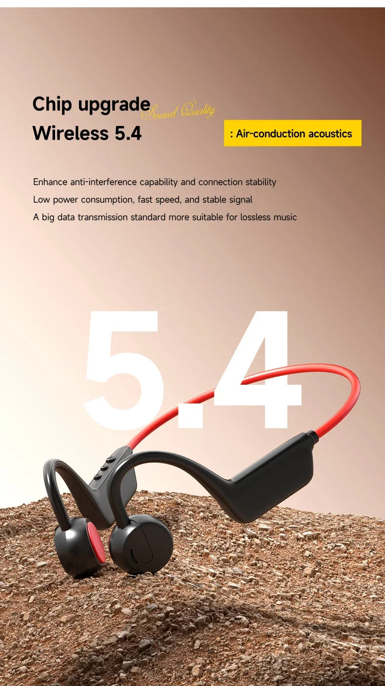 Lenovo Bone Conduction Headphones — Wireless, Waterproof, Bluetooth 5.3