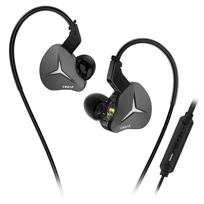 KBEAR Venus USB-C wired earphones with in-ear design, black color, and inline remote for smartphone audio and calls.