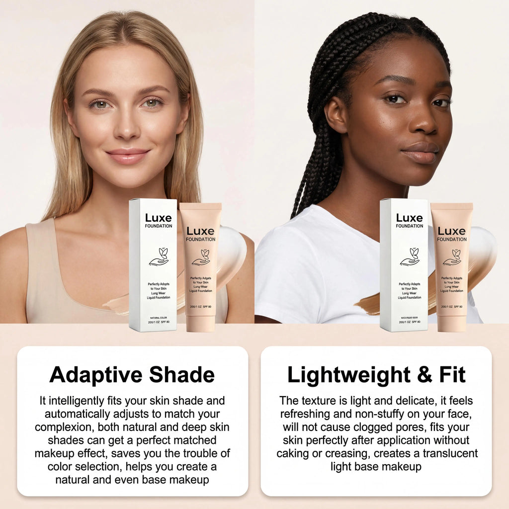 LUXE SPF 50 Colour-Changing Foundation | Self-Adjusting Skin Tone | 30g