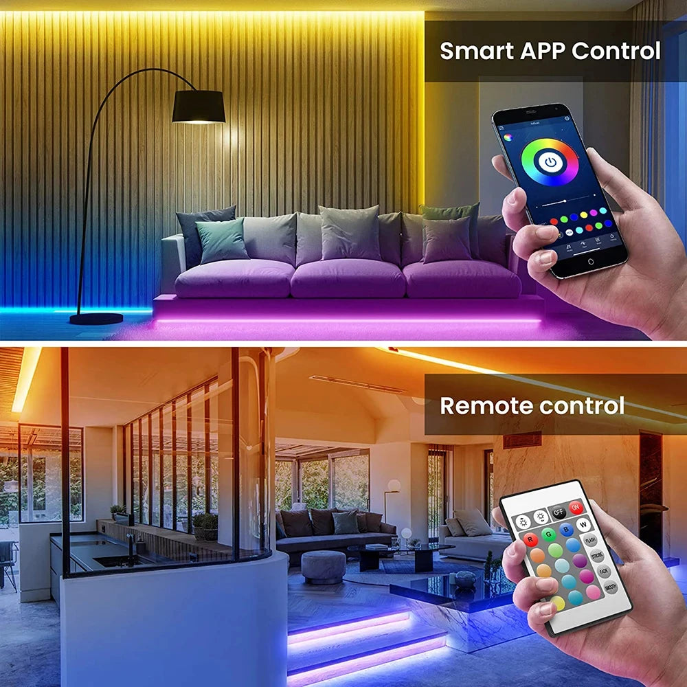Bluetooth LED Strip Lights – Smart SMD 5050 App Control, TV Backlight & Home Decor (1m–5m)