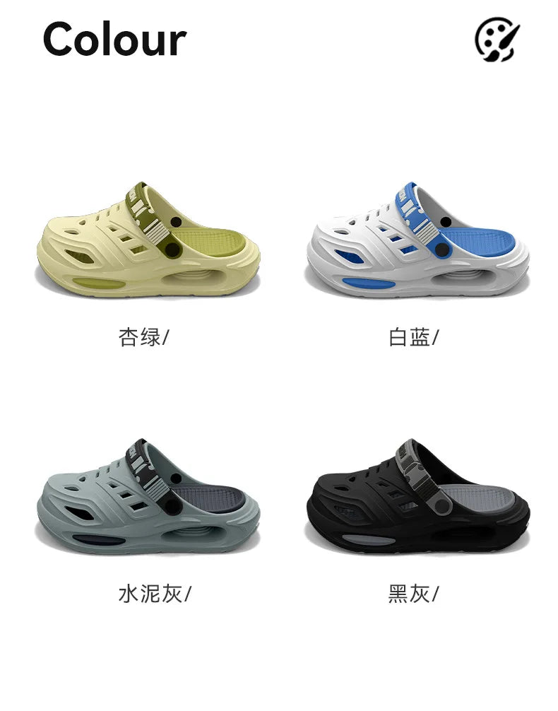 Men’s breathable summer slippers with arch support, anti-slip thick soles, ideal for comfortable indoor and outdoor wear by Home Sweet Home.