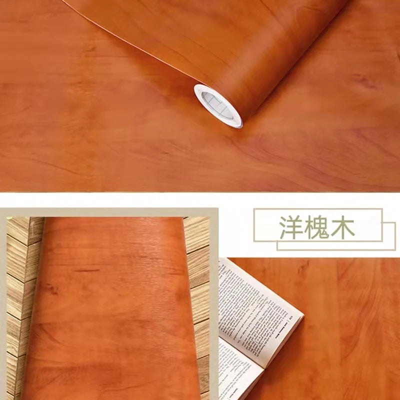 Wood Grain Peel & Stick Wallpaper – Self-Adhesive Waterproof PVC Wall Sticker