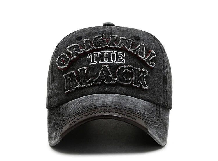 Retro Washed Cotton Baseball Cap – Unisex Curved Brim Sun Hat