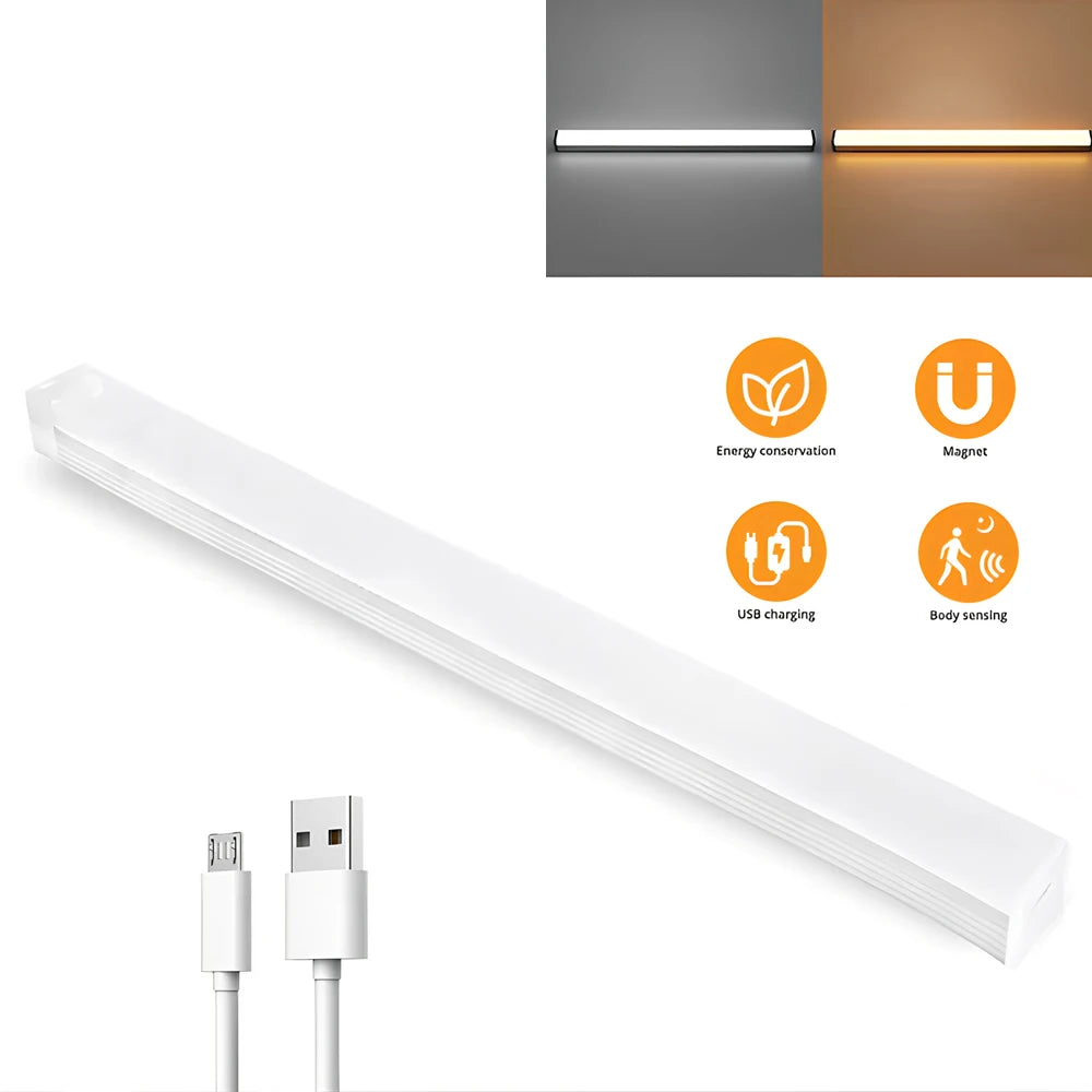 USB Rechargeable Motion Sensor Night Light — Magnetic LED Strip, 4 Sizes