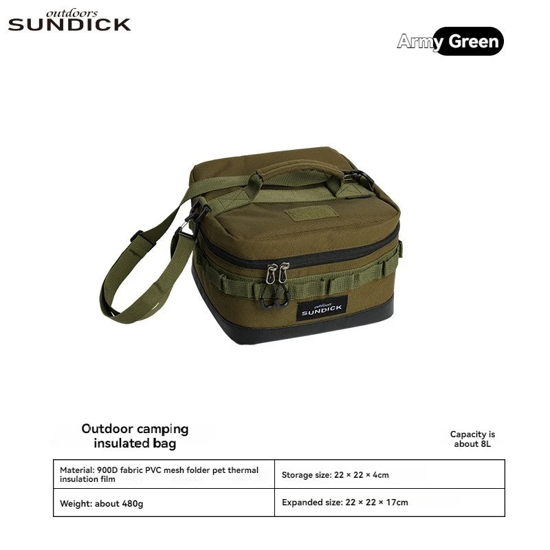 Large insulated picnic cooler bag by Home Sweet Home with a fabric handle, filled with food and drinks, perfect for outdoor outings.