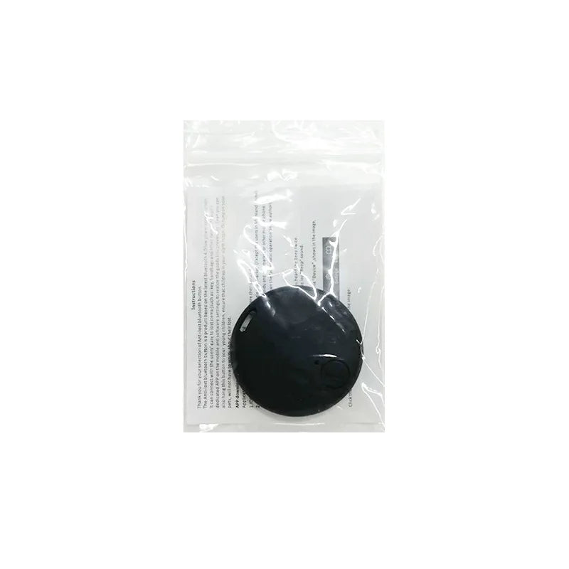 Bluetooth key finder and item tracker by Home Sweet Home showing the compact device with a keyring attachment and app interface.