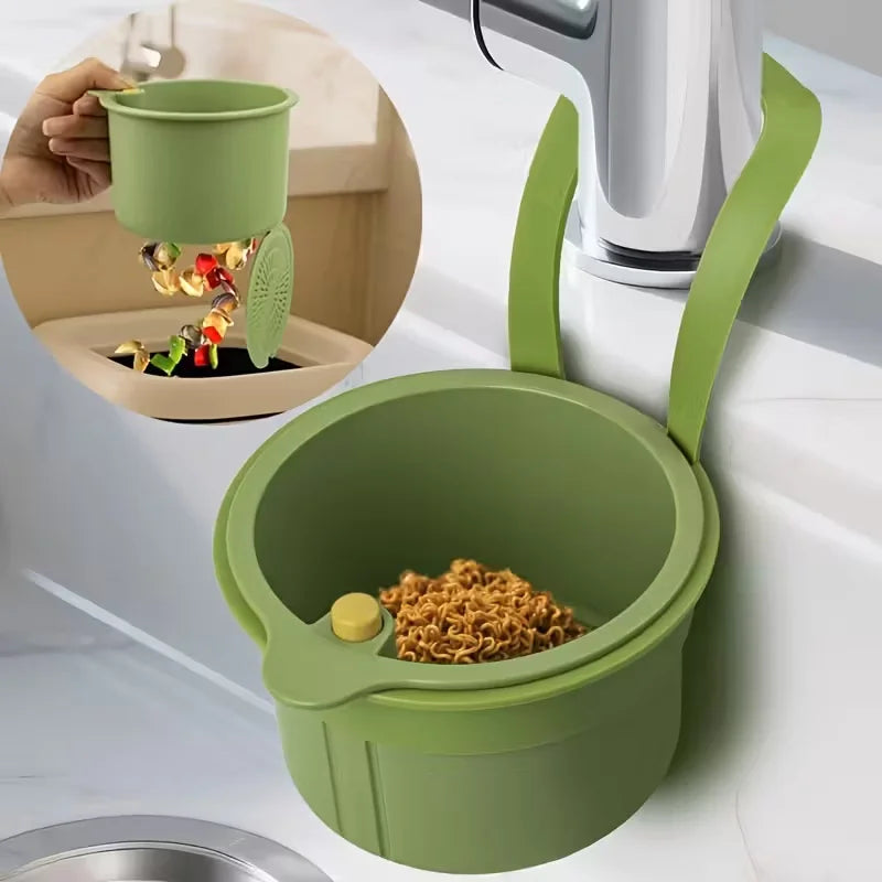 Press-Type Drain Basket & Sink Organiser – Kitchen & Bathroom Food Strainer