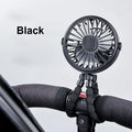 Home Sweet Home portable mini clip fan with USB recharge, 360° flexible tripod shown on a desk, ideal for personal cooling.