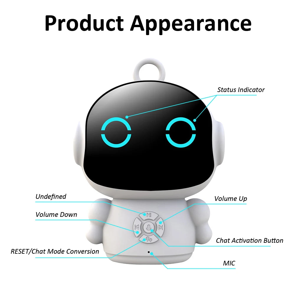 Home Sweet Home Smart AI Robot with voice interaction, educational features, ChatGPT, and support for 61 languages.