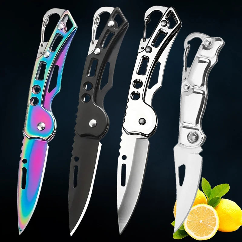 Folding Pocket Knife – Stainless Steel Fruit & Kitchen Knife with Non-Slip Handle