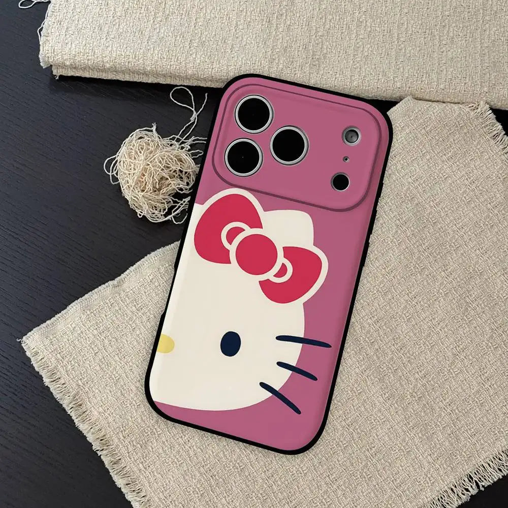 Kawaii Hello Kitty Leopard Print Phone Case | iPhone 11–17 Pro Max