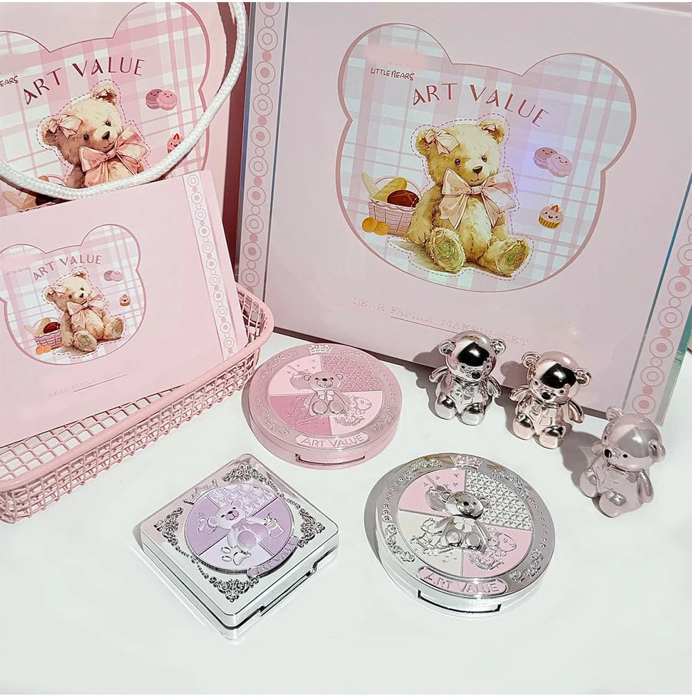 7-Piece Makeup Gift Set | Lip Mud, Pressed Powder, Blush, Eyeshadow Palette & Necklace