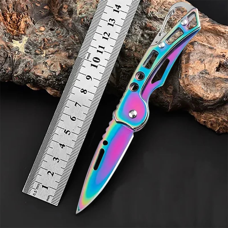 Folding Pocket Knife – Stainless Steel Fruit & Kitchen Knife with Non-Slip Handle